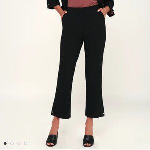 Lulu's First Rate Find Black Trouser Pants